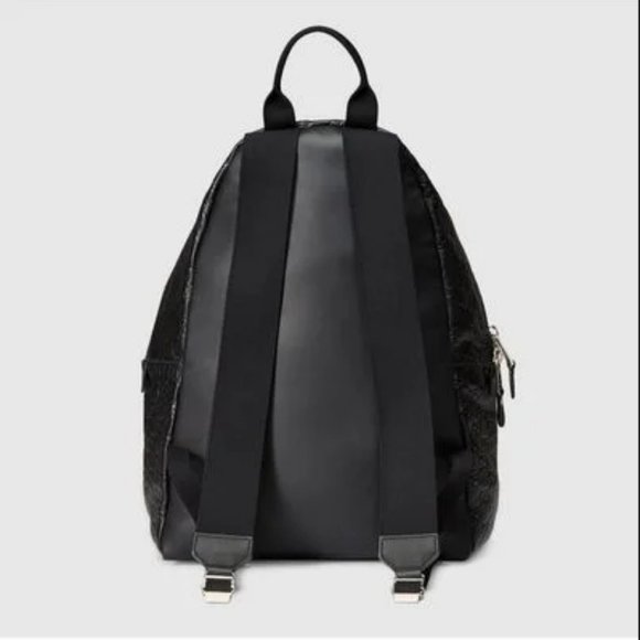GUCCI Black Embossed Guccissima Leather Backpack main image 4